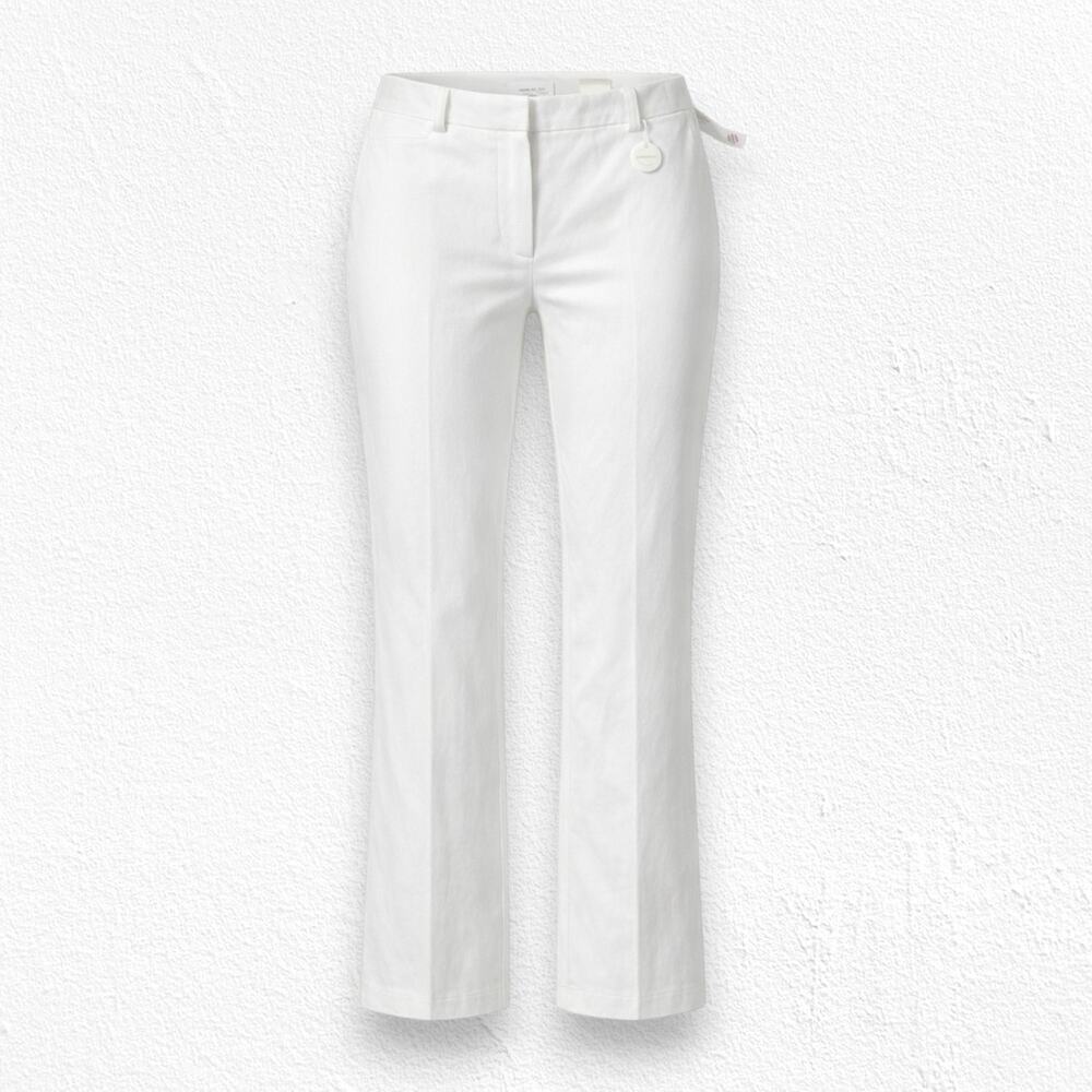 Y2K St Johns Bay Cool White Stretch High Waisted Straight Leg Pants Size 18W